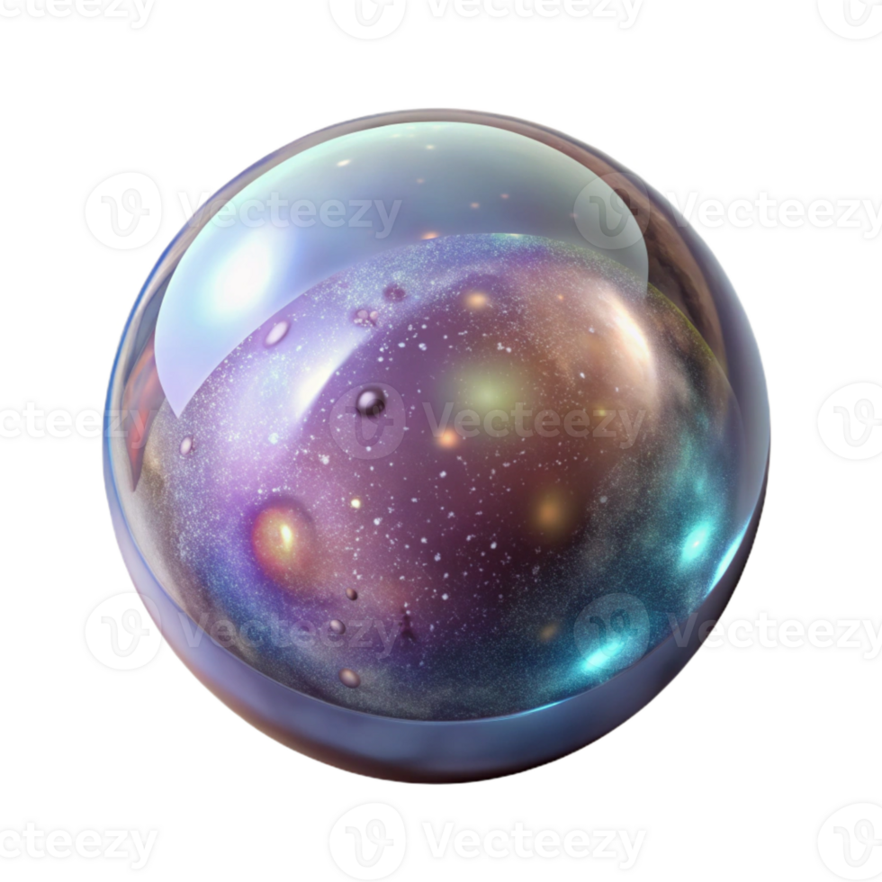 dramatic minimalist Tiny Galaxy in a Bubble Isolated Cutout png