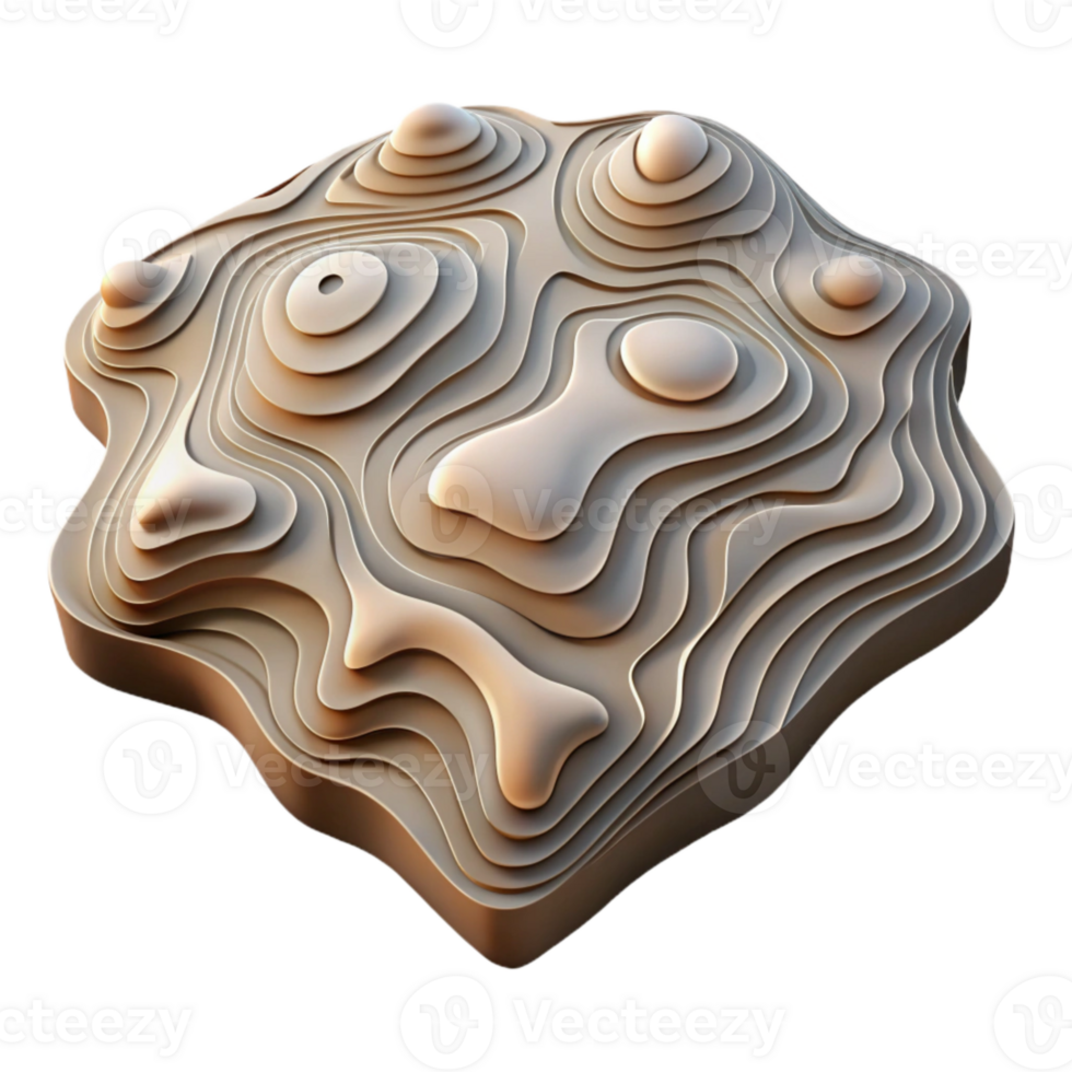 stunning contemporary Topographic Map with Abstract Patterns Isolated original png