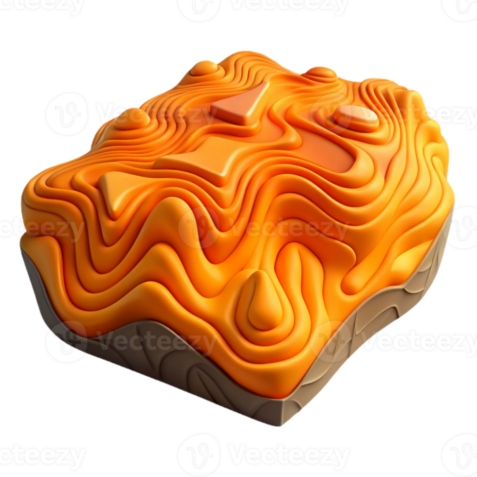 serene abstract Topographic Map with High Contrast Colors Isolated authentic png