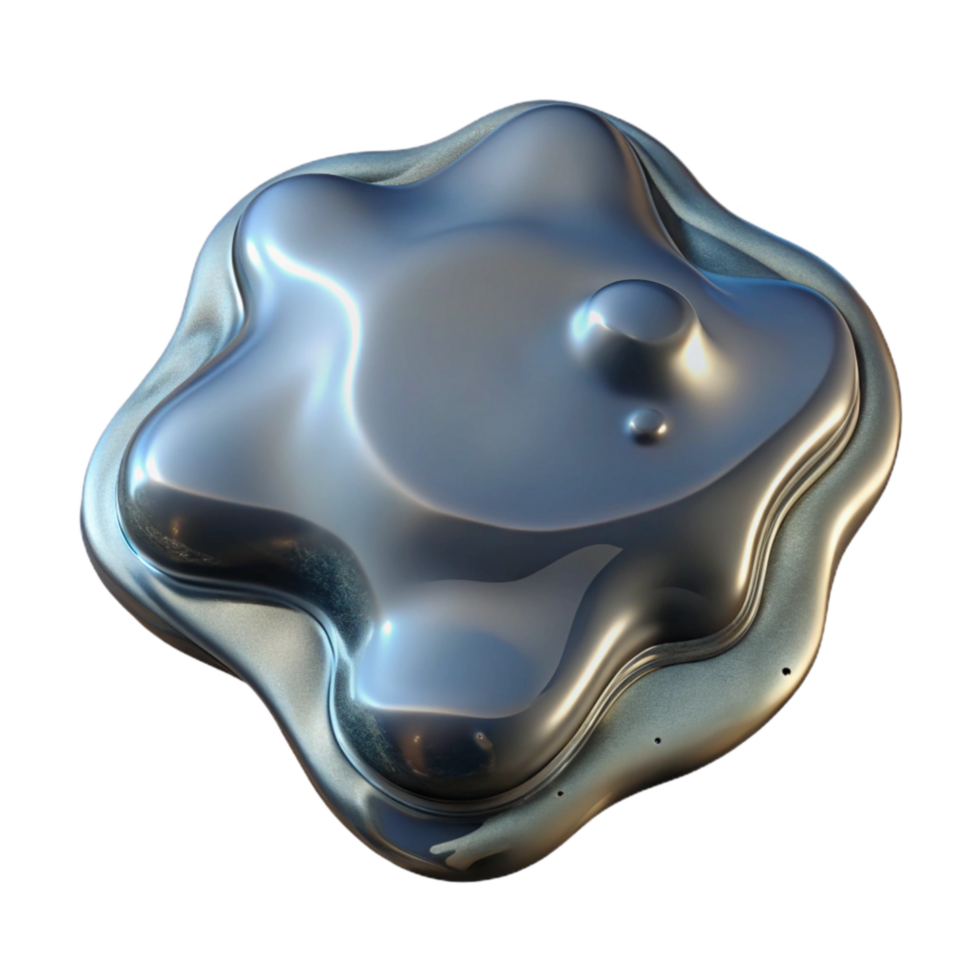 dramatic vintage Top View Transparent Liquid Dissolving Metal Surface Cutout genuine png