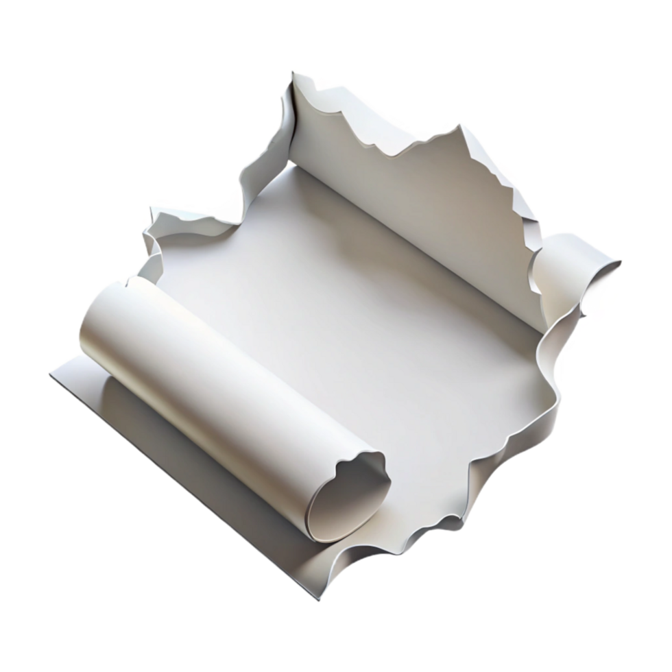 stunning abstract Torn Paper Edge with White Background Transparent detailed png