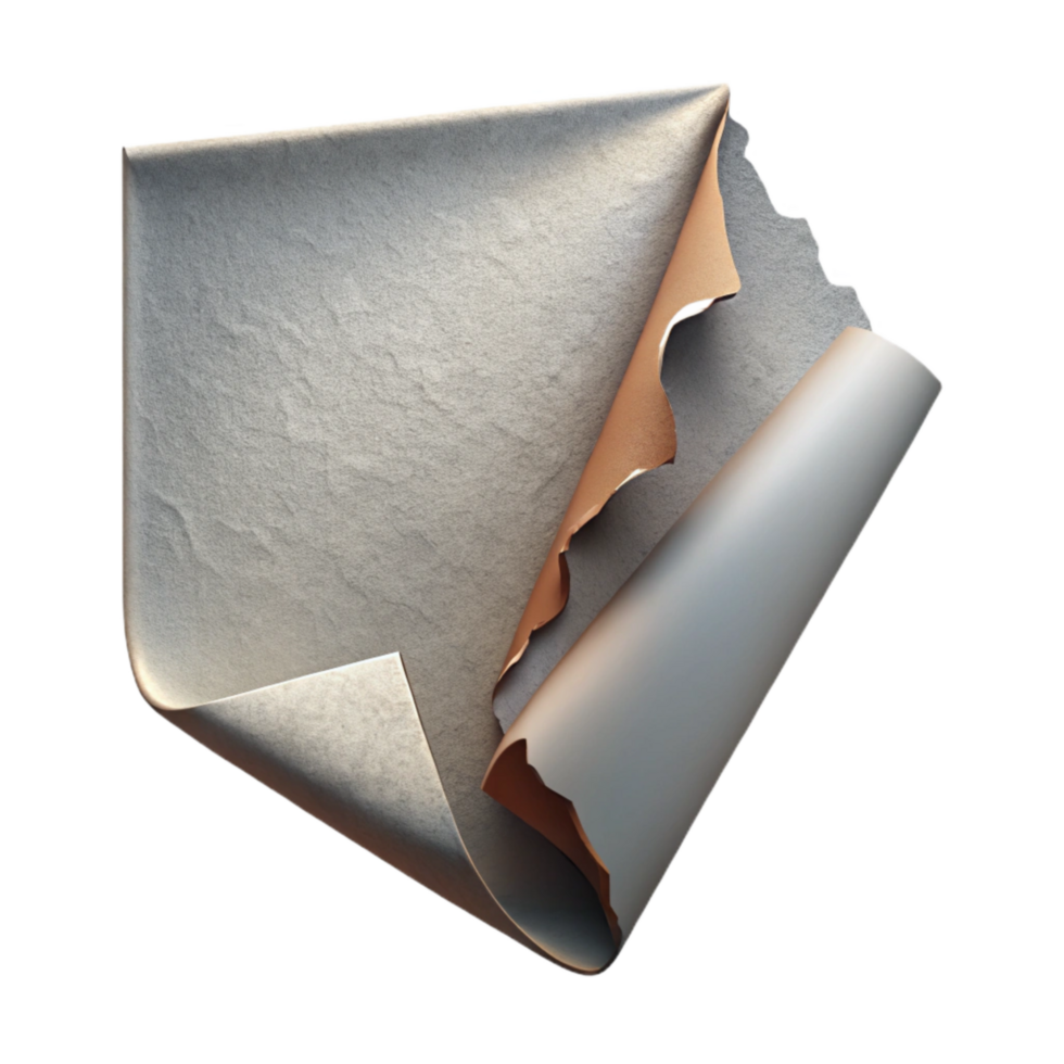 magnificent vintage Torn Page Corner with Shadow Effect Transparent Background genuine png
