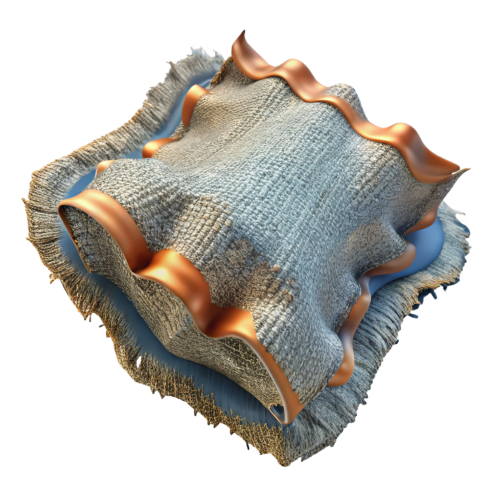 extraordinary rustic Torn Fabric Piece with Frayed Edges Transparent Background authentic png