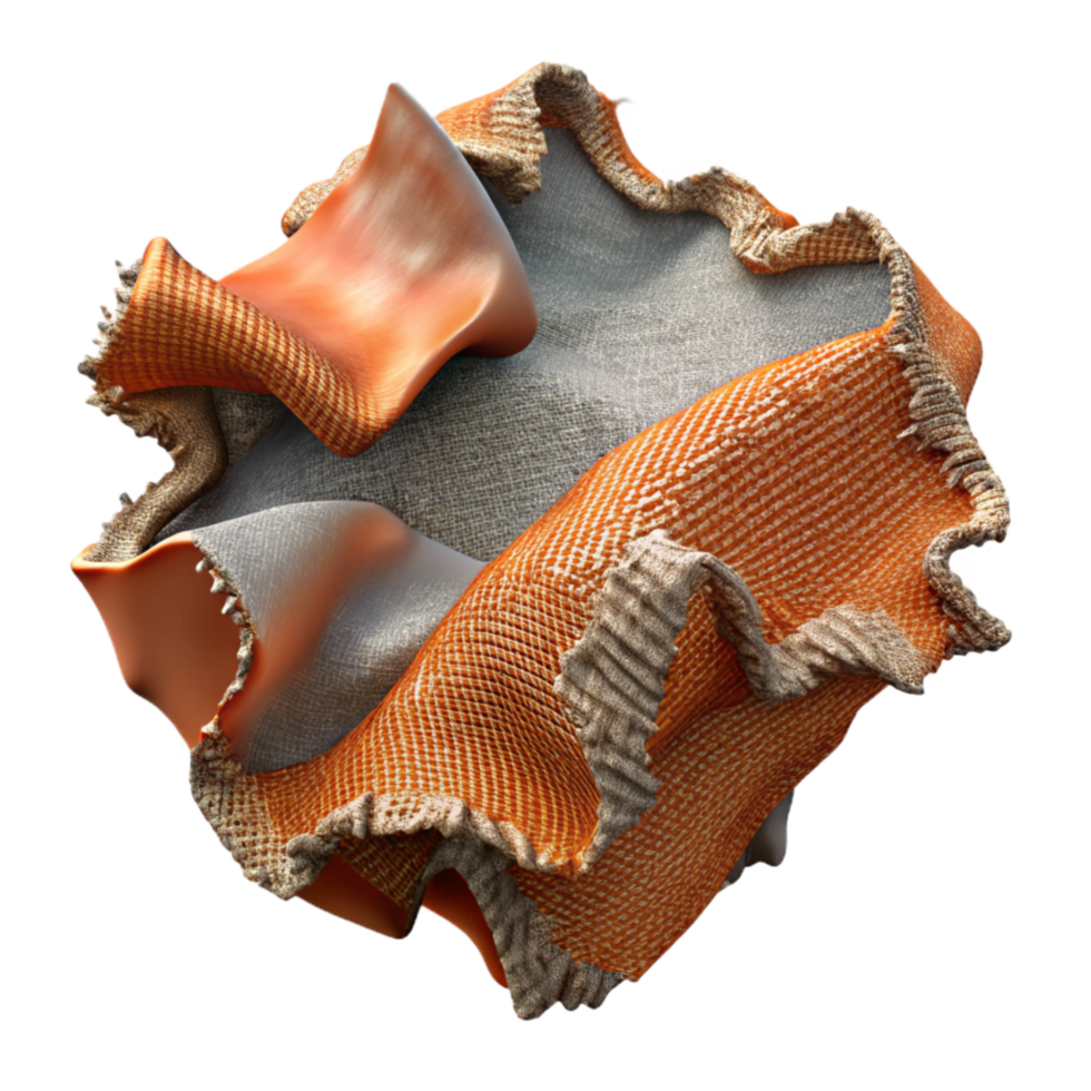 impressive contemporary Torn Fabric Piece with Frayed Edges Transparent Background png