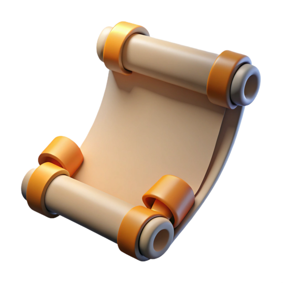impressive contemporary Torn Paper Scroll with Blank Area Transparent Background professional png