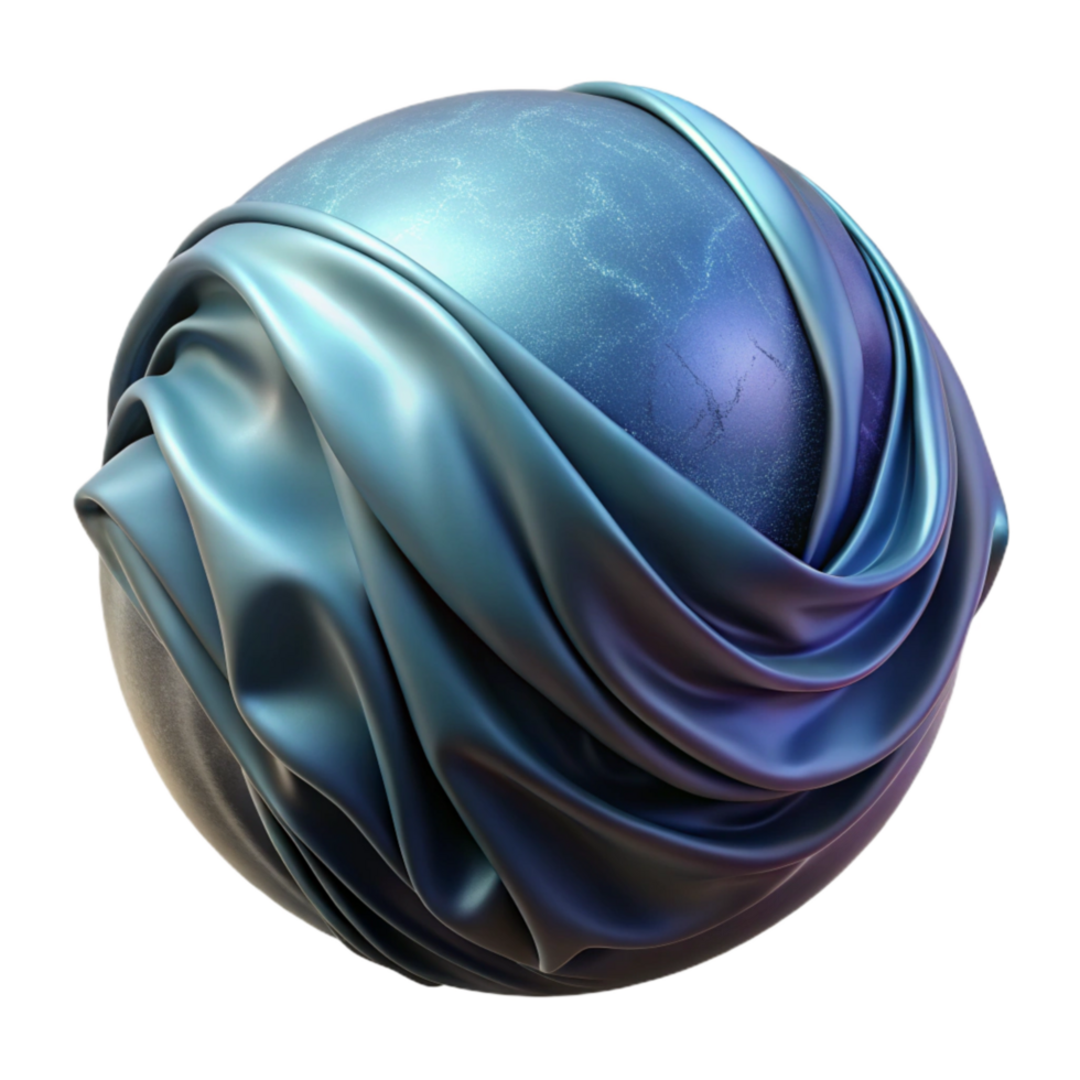 impressive traditional Translucent Fabric Draped Over Metal Sphere Cutout high resolution png