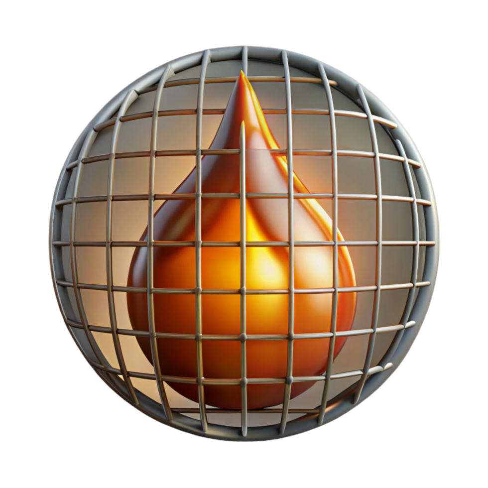 vibrant artistic Translucent Flame Flickering Over Metal Grid Cutout professional png