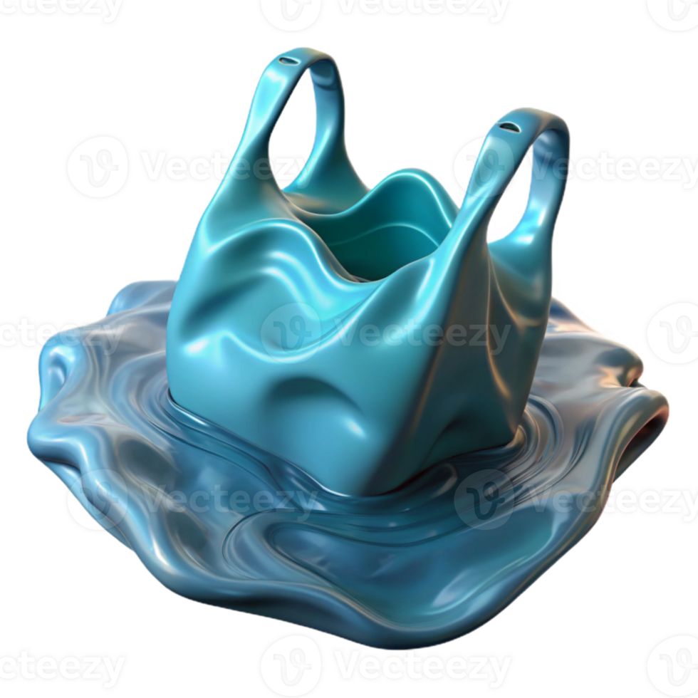 stunning creative Translucent Plastic Bag Floating in Water Cutout exclusive png