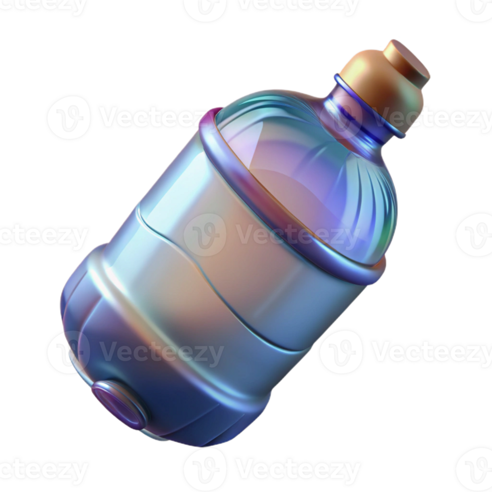 magnificent creative Translucent Plastic Bottle Floating in Water Isolated professional png