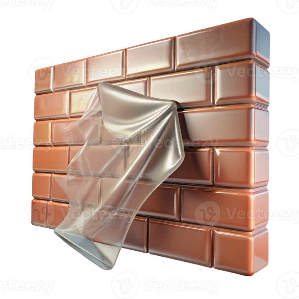 elegant classic Translucent Plastic Sheet Covering Brick Wall Transparent Background original png