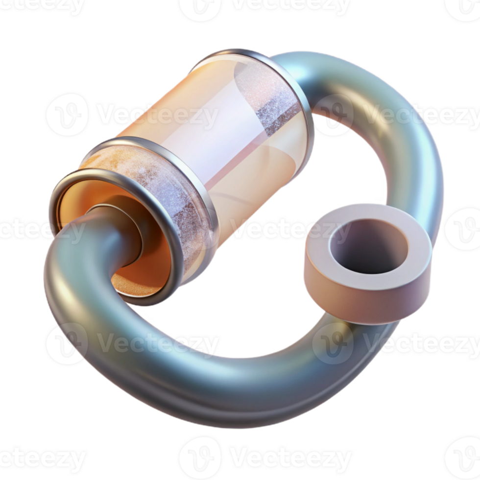 vibrant traditional Translucent Plastic Tube Connected to Metal Pipe Transparent Background high quality png