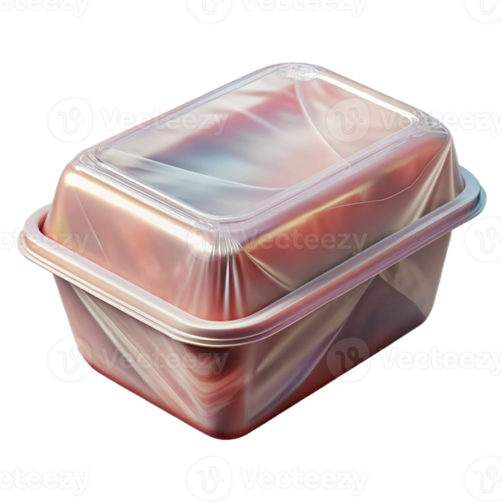 magnificent creative Translucent Plastic Wrap Over Food Container Transparent Background detailed png
