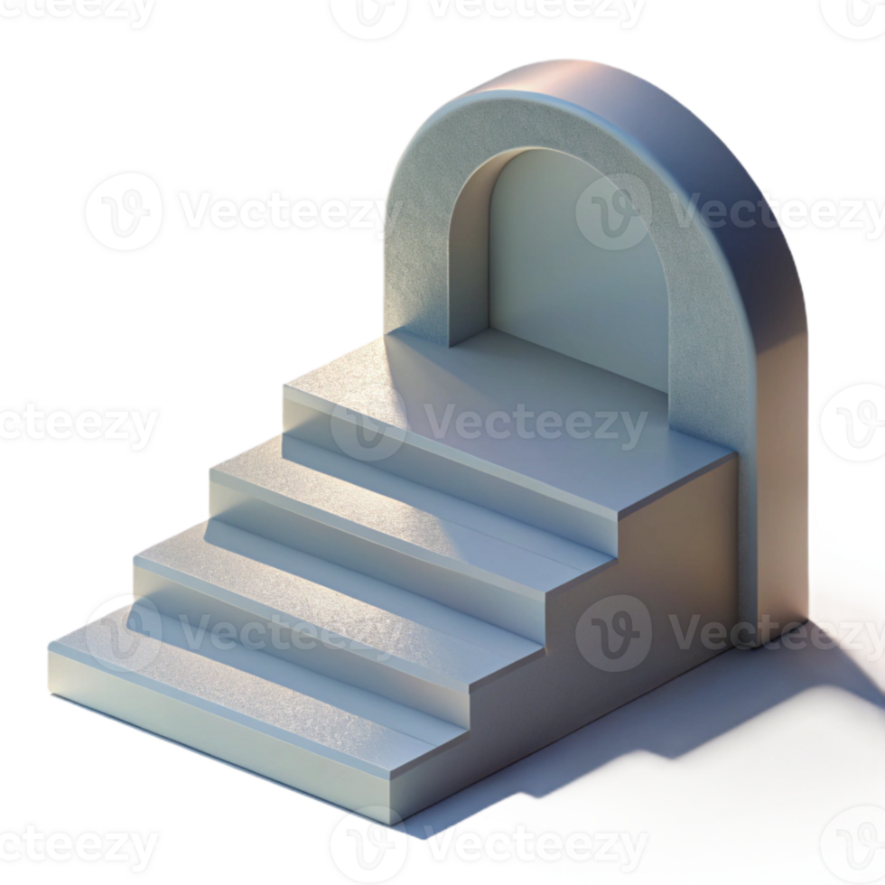 serene artistic Translucent Shadow Falling on Concrete Step Cutout authentic png