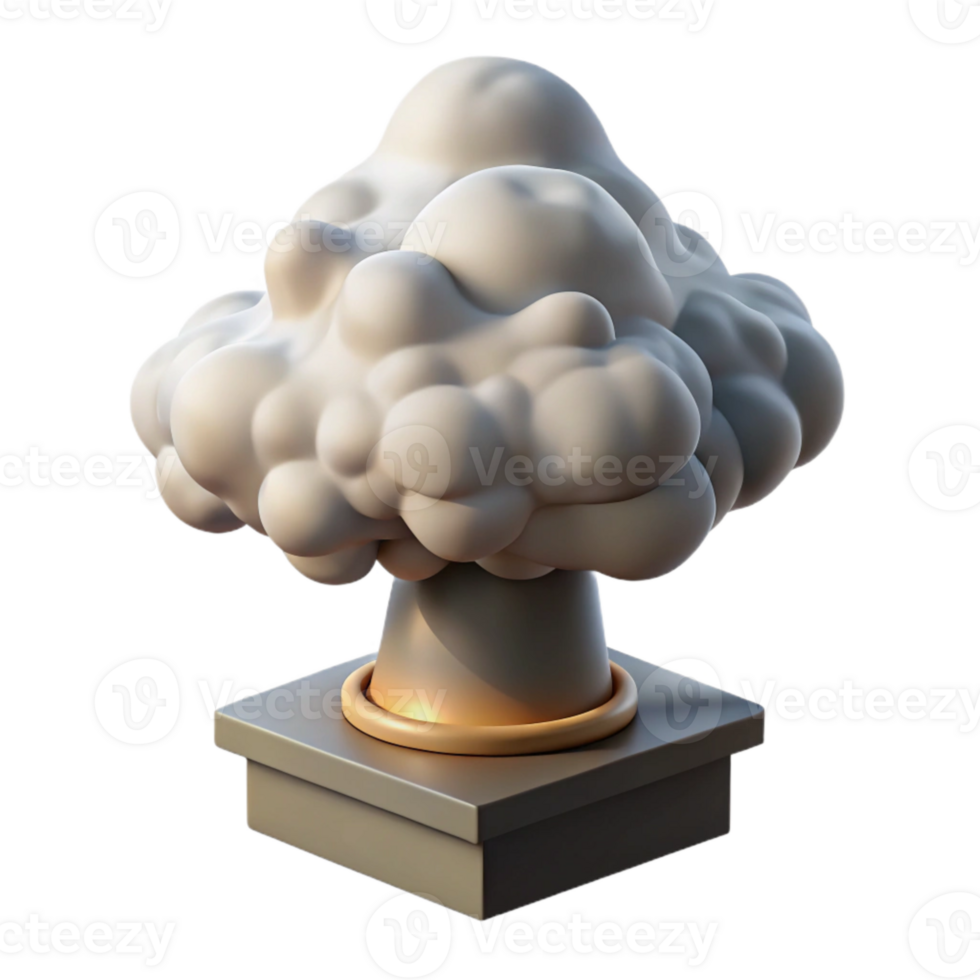serene rustic Translucent Smoke Cloud Billowing From Concrete Vent Cutout professional png