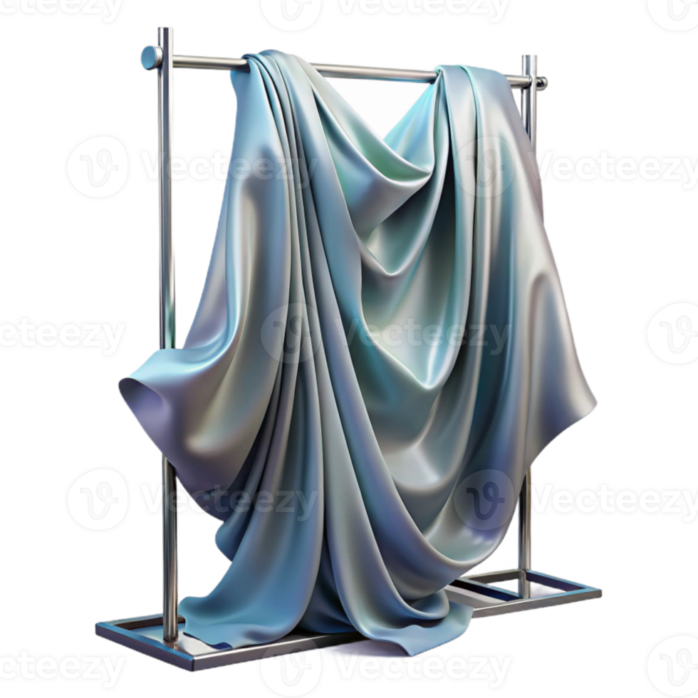 dramatic rustic Translucent Silk Draped Over Metal Frame Isolated exclusive png