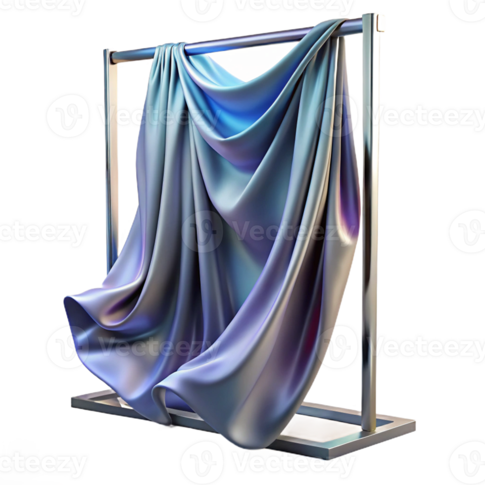 magnificent artistic Translucent Silk Draped Over Metal Frame Isolated png