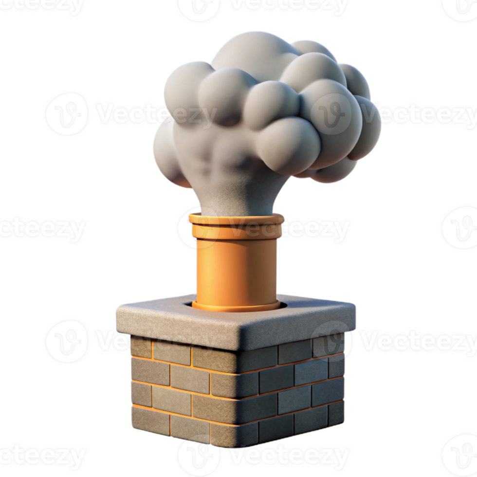 elegant creative Translucent Smoke Trail Rising From Concrete Chimney Cutout exclusive png