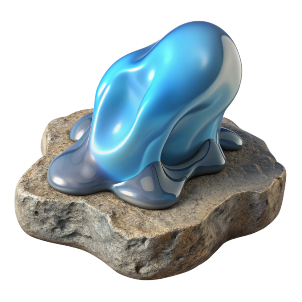 stunning traditional Transparent Liquid Flowing Over Stone Surface Isolated high resolution png