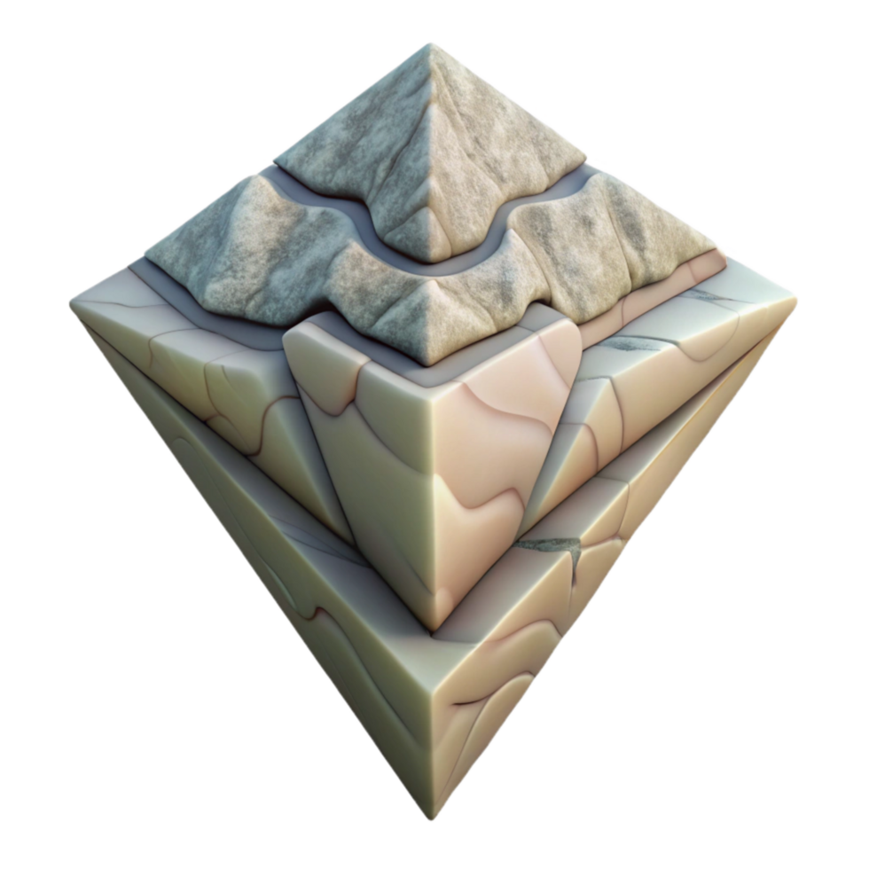 dramatic classic Triangular Fault Line Formation Transparent Background premium png