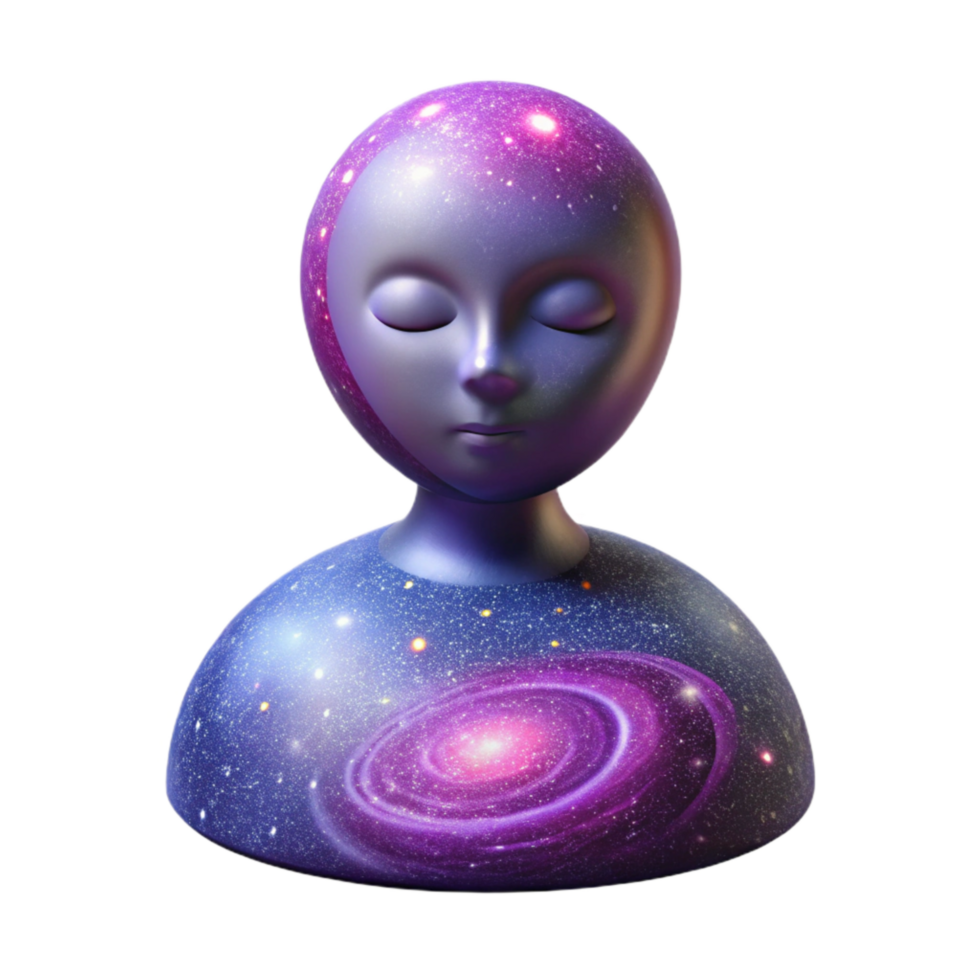 beautiful creative Universal Consciousness with Transparent Background and Galaxy authentic png
