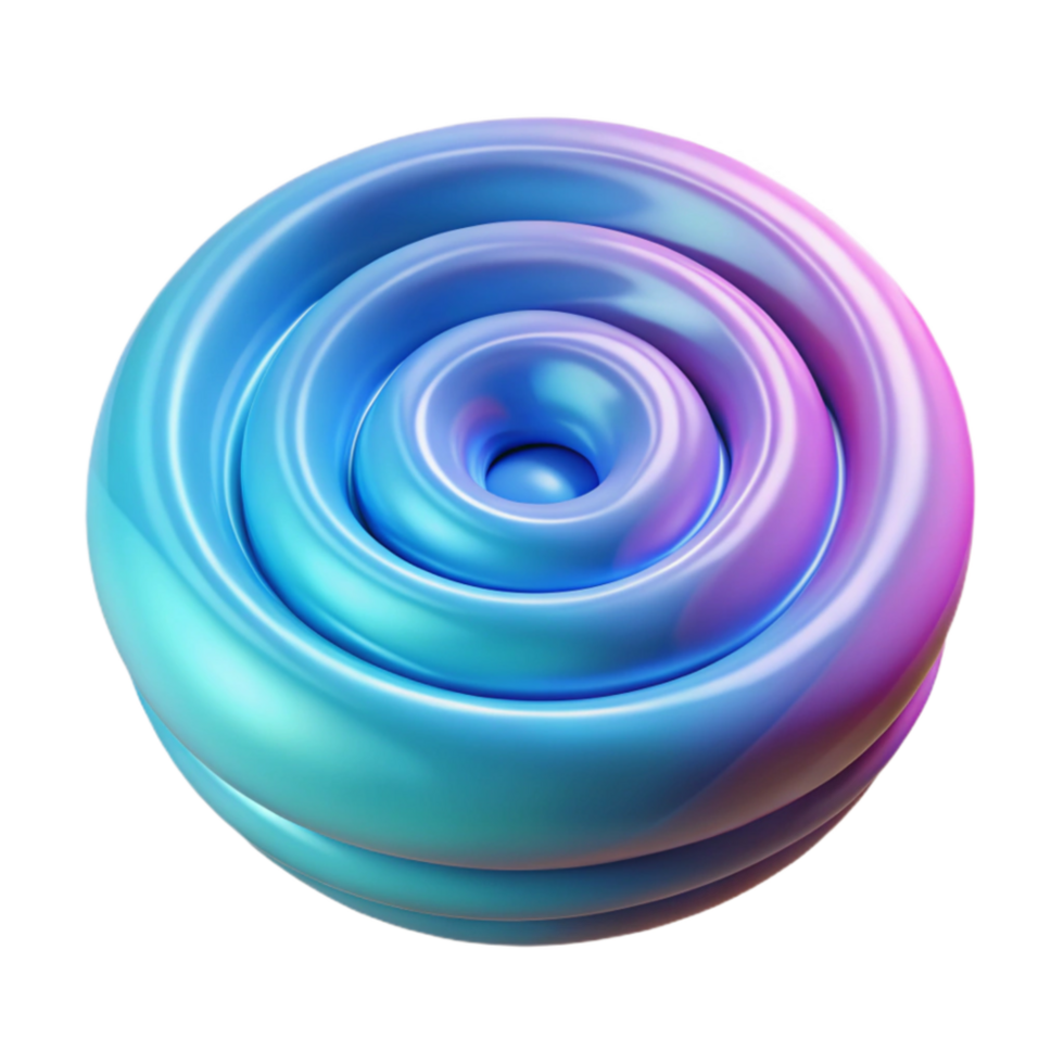 vibrant abstract Vibrant Whirlpool Isolated with Transparent Background detailed png
