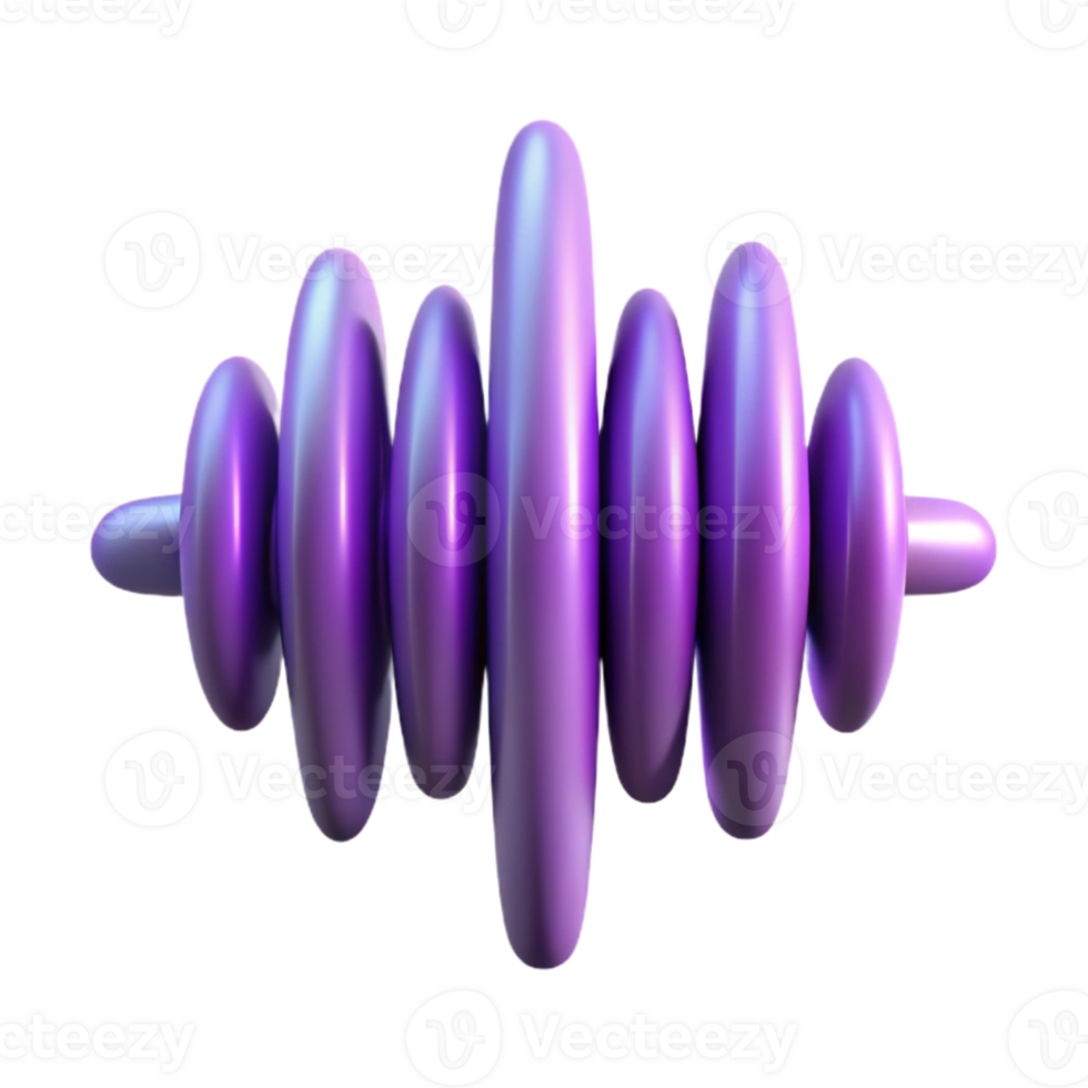 magnificent minimalist Violet Soundwave Echoes Transparent Background Element detailed png