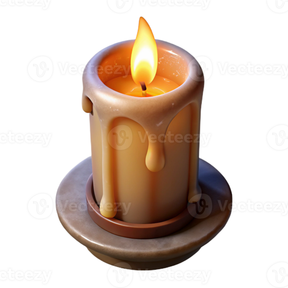 extraordinary rustic Warm Candlelight Cutout with Realistic Shadows authentic png