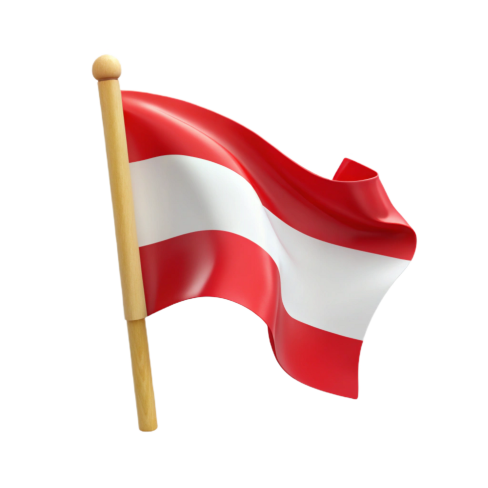 magnificent modern Waving Flag Cutout with Bold Red Stripes high resolution png