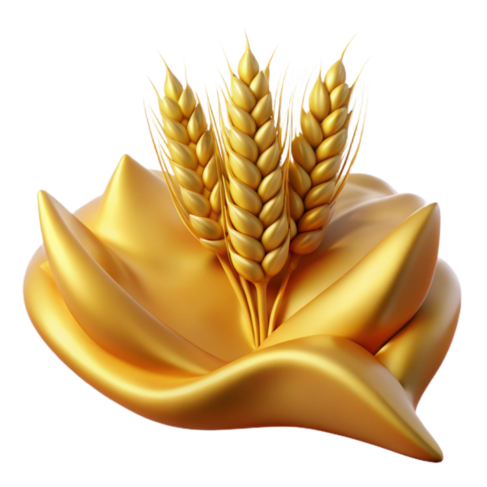 extraordinary modern Waving Wheat Field Texture Golden Isolated png