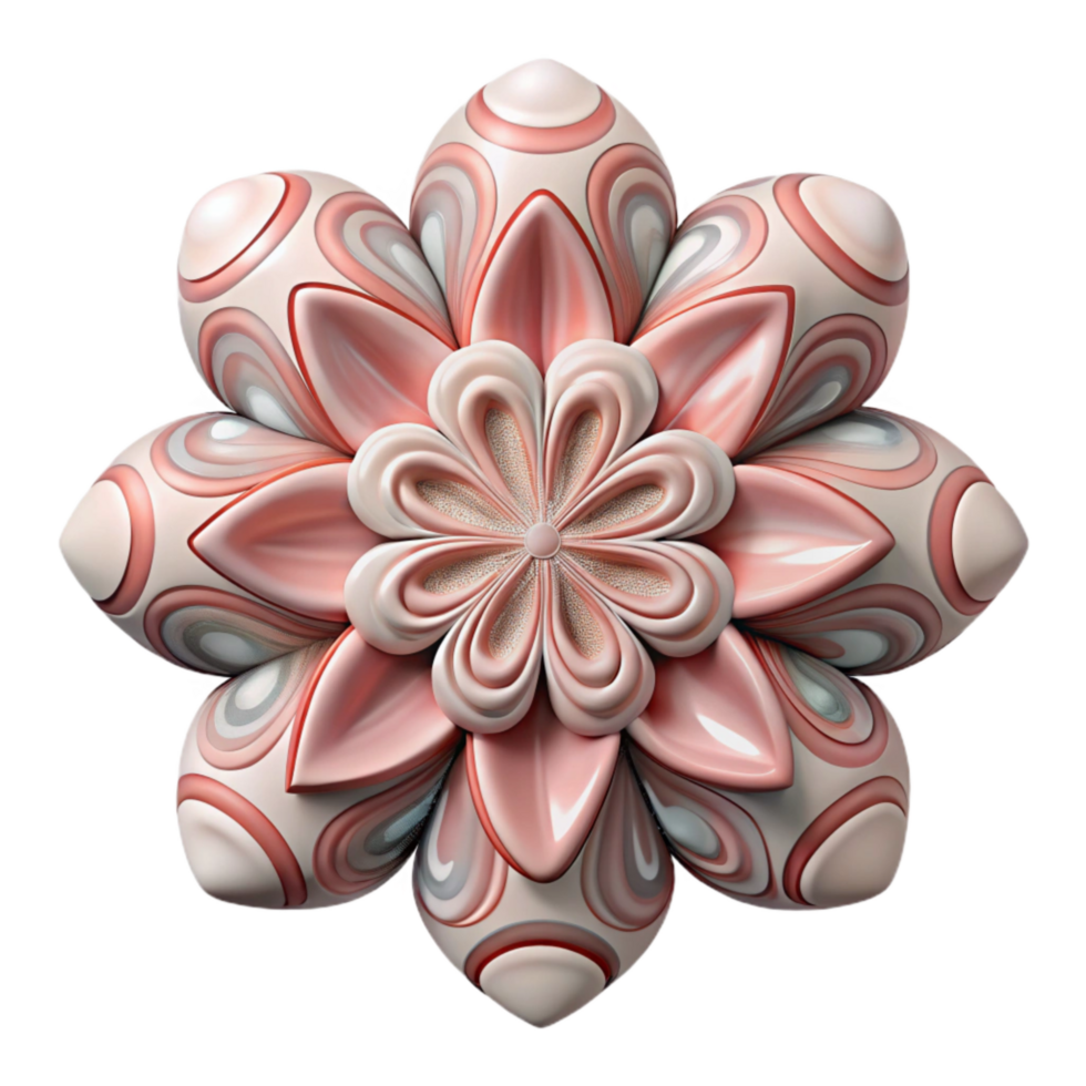magnificent minimalist Wavy Floral Pattern Transparent Cutout Element premium png
