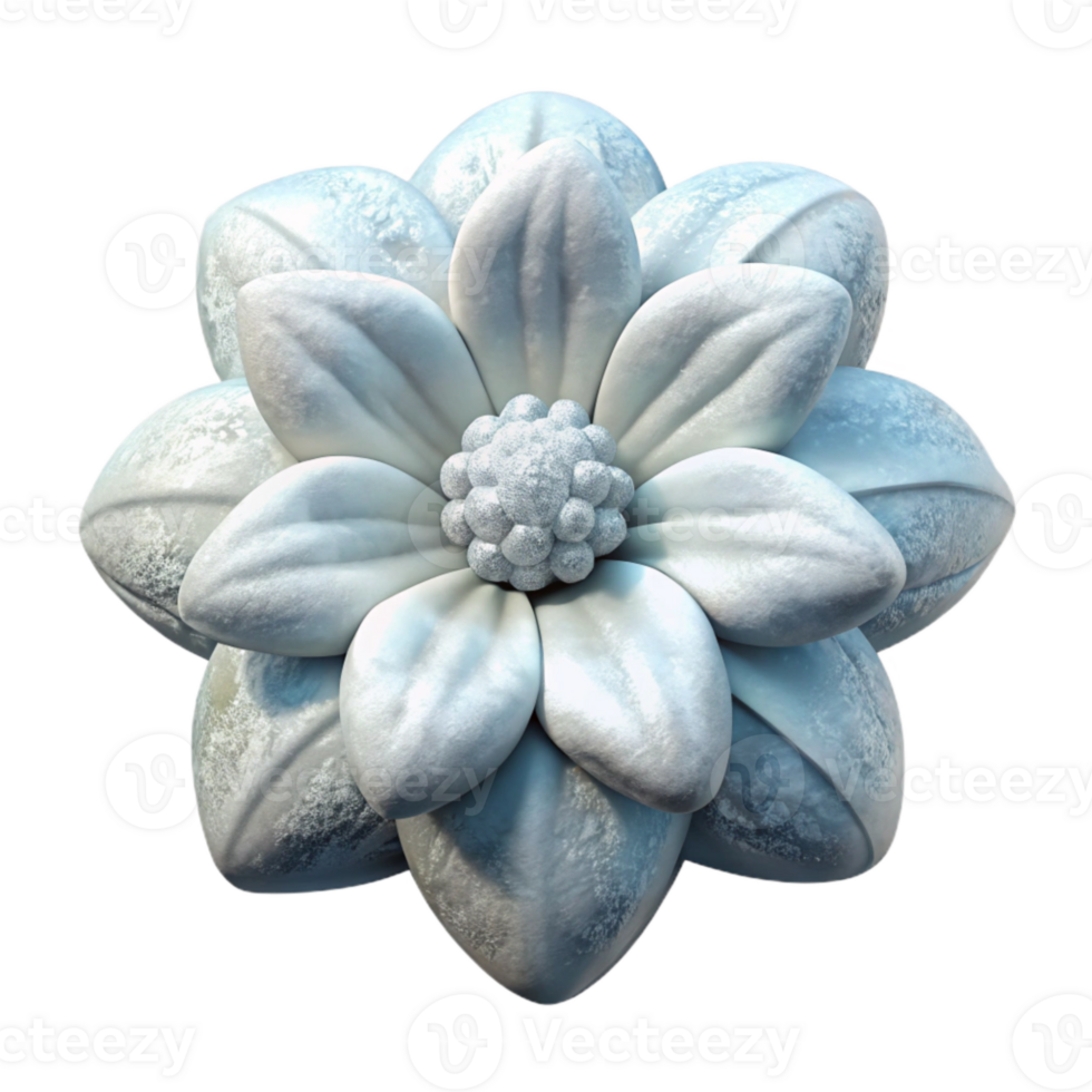 wonderful abstract White Arctic Flower Isolated on Transparent Background genuine png