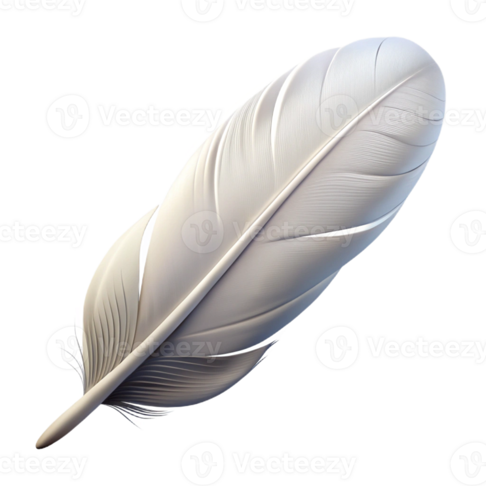 extraordinary artistic White Feather Floating Cutout Transparent Background png
