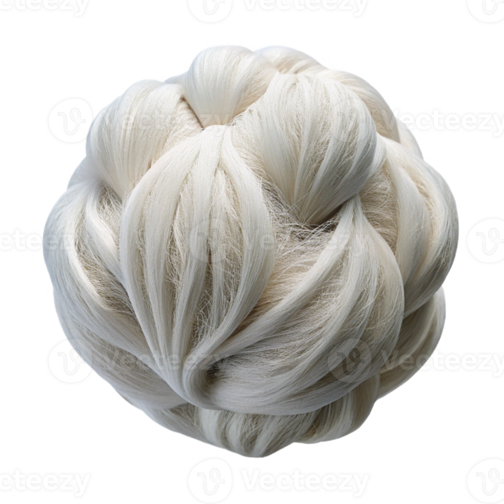 vibrant abstract White Gossamer Threads Cutout on Transparent Background Close Up detailed png