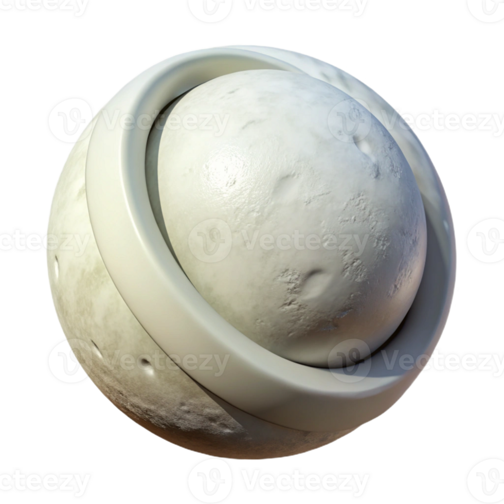 beautiful creative White Sphere Orbiting a Central Point Transparent Background authentic png