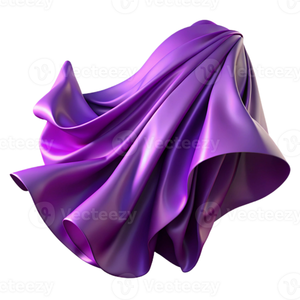 extraordinary traditional Windblown Fabric Drape Purple Transparent Background professional png