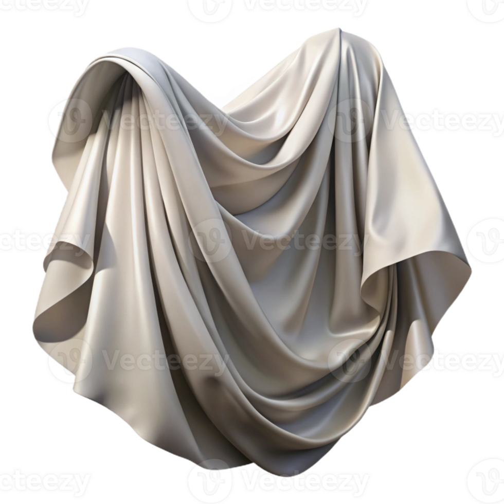 magnificent creative Windblown Fabric Drape White Transparent Background Isolated premium png