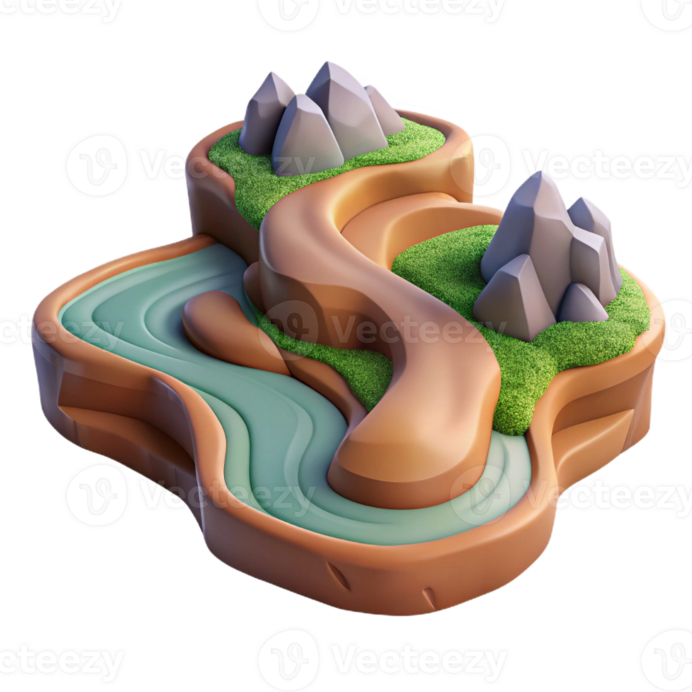 stunning vintage Winding Valley in Zephyr Zone Transparent Background detailed png