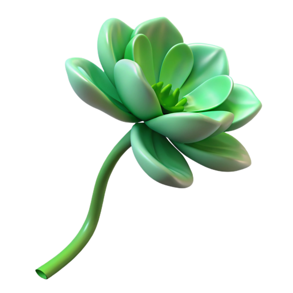 magnificent traditional Windswept Flower Stem Isolated Green Transparent Background professional png