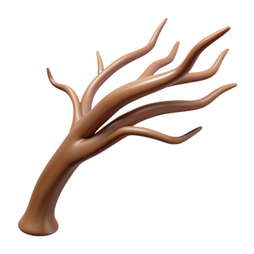 stunning vintage Windswept Tree Branch Brown Isolated Cutout Transparent Background png