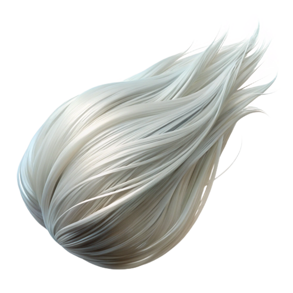 elegant classic Wispy Gossamer Strands Isolated on Transparent Background Side View professional png