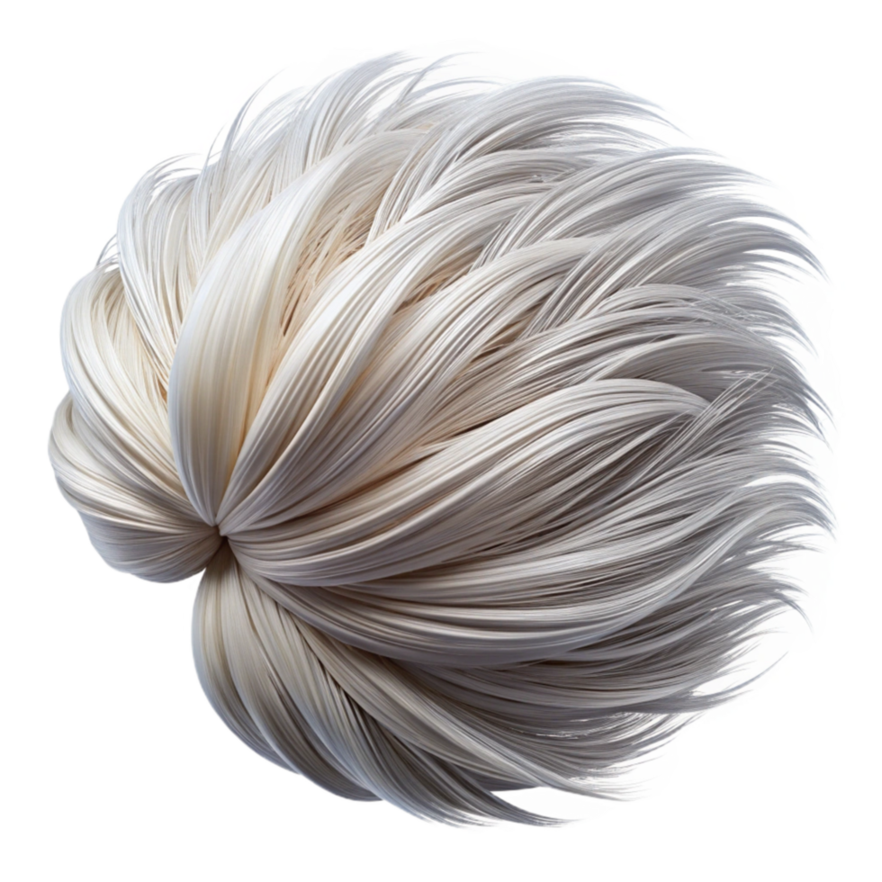 dramatic contemporary Wispy Gossamer Strands Isolated on Transparent Background Side View authentic png