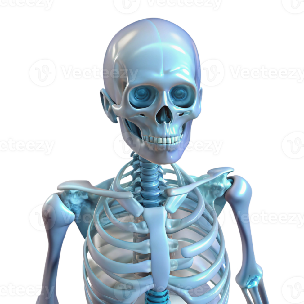 elegant traditional X Ray Vision Skeletal Structure Transparent Background png
