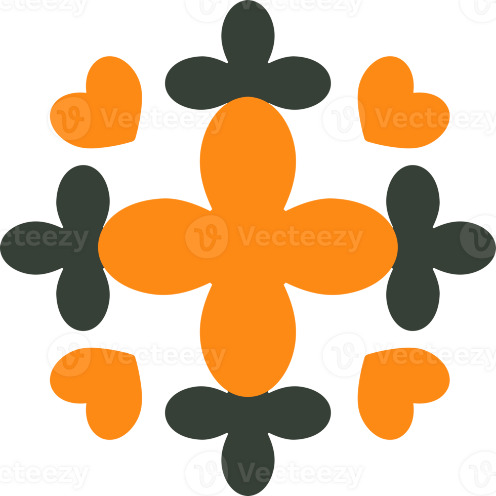 Flat Design Flowers petals in Soft Colour png