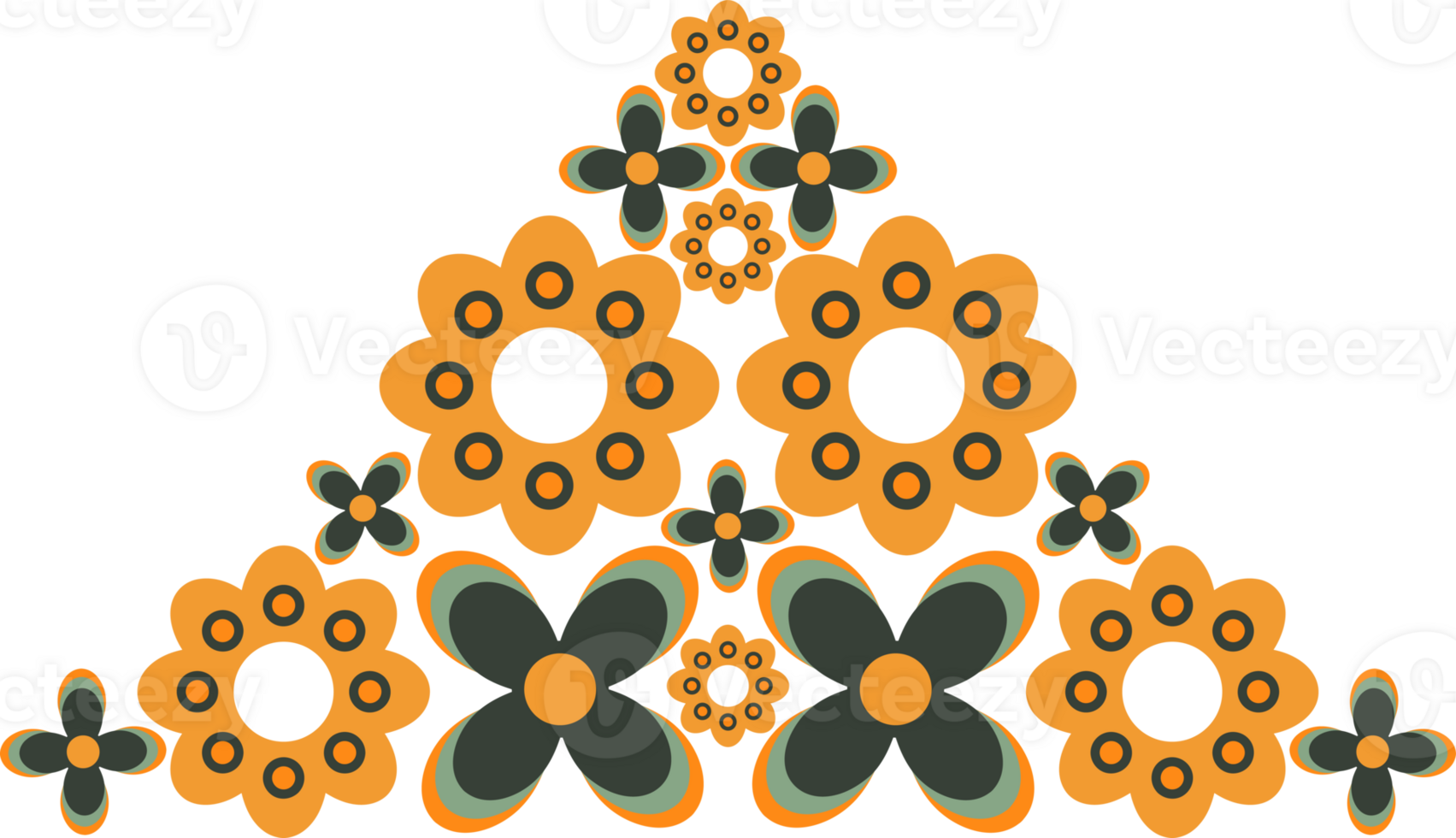 Minimalist Petals border with Subtle Elegance png
