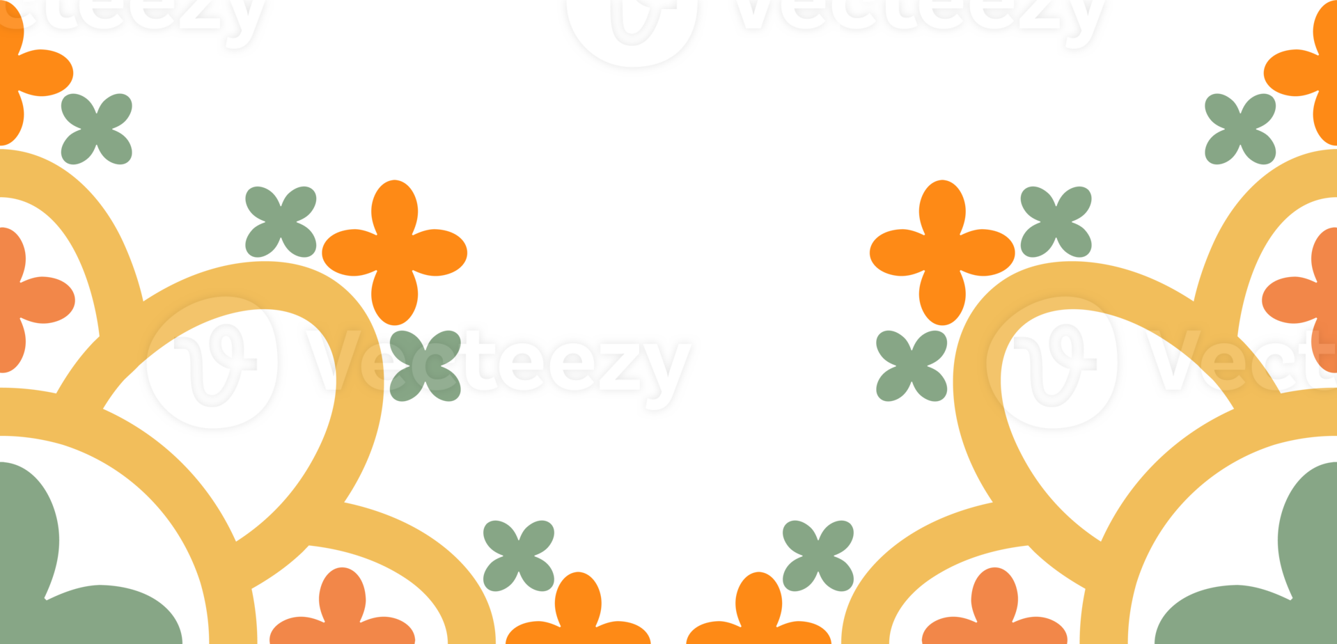Abstract Blooms in Clean, Simple Shape png