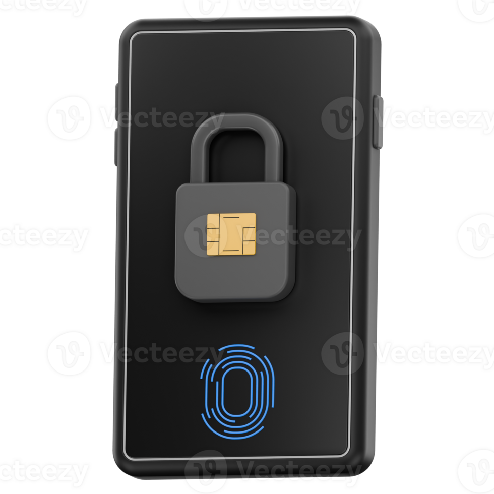 3D Secure Biometric Payment Authentication with Fingerprint and Lock Icon png