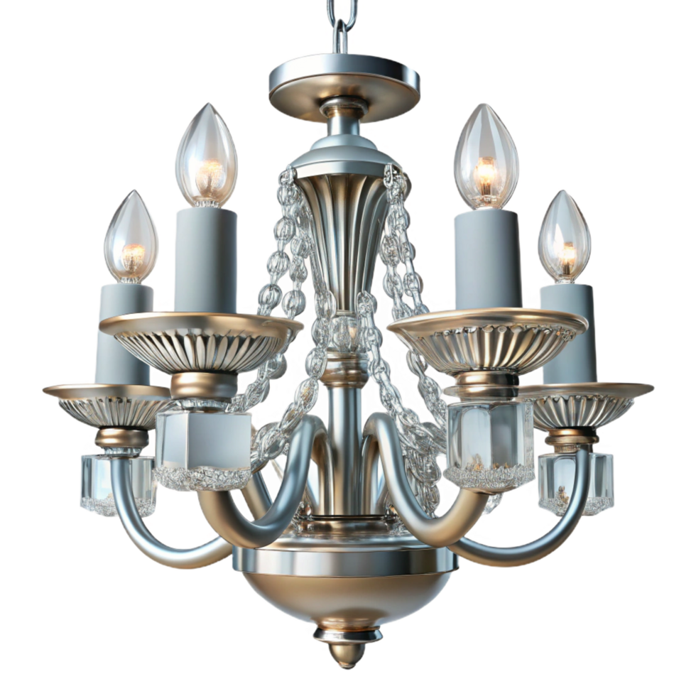 ethereal beautiful Crystal chandelier, multiple arms, sparkling crystals, dramatic lighting, bottom view, isolateon transparent background,high-resolution product photography ultra HD png