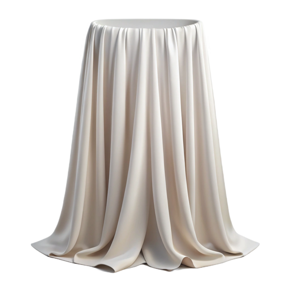 quintessential surreal Sheer curtain, white, delicate fabric, backlighting, front view, isolateon transparent background,high-resolution product photography 8K png