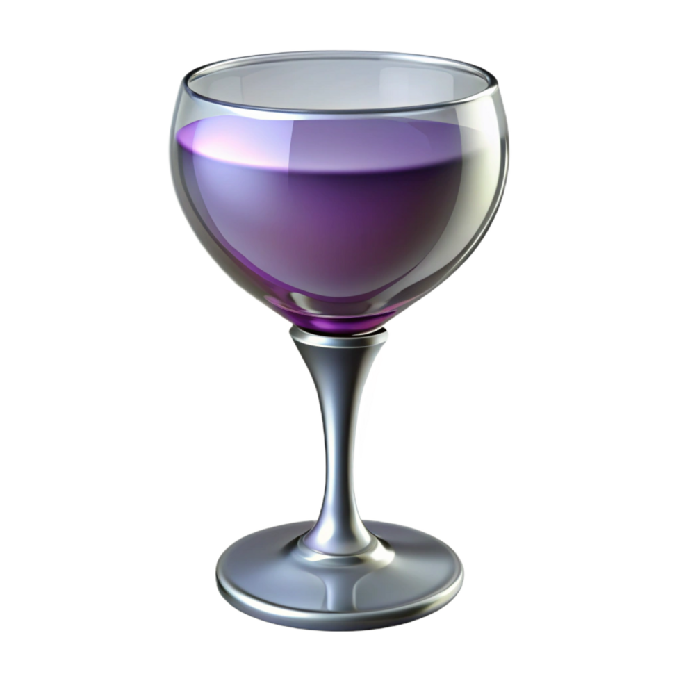 remarkable baroque Wine glass, clear crystal, elegant stem, studio lighting, side view, isolateon transparent background,high-resolution product photography high resolution png