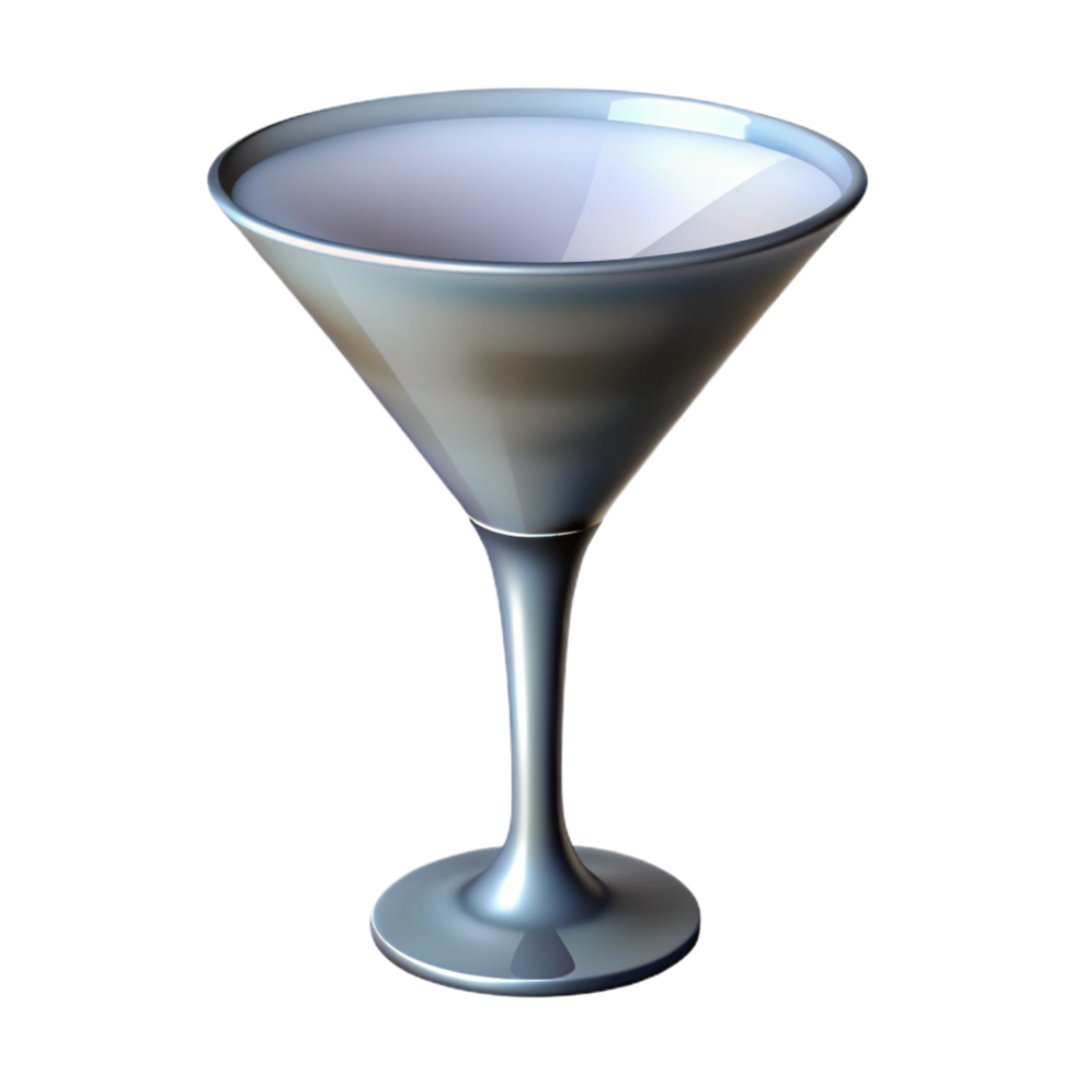 breathtaking notable Martini glass, conical shape, frostefinish, dramatic lighting, isolateon transparent background,high-resolution product photography png